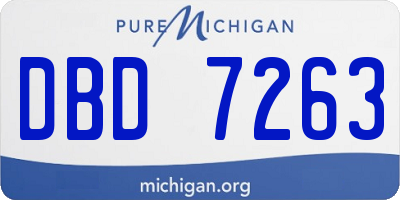 MI license plate DBD7263