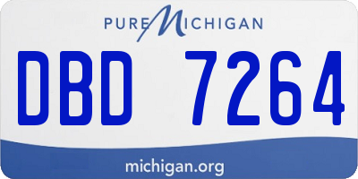 MI license plate DBD7264