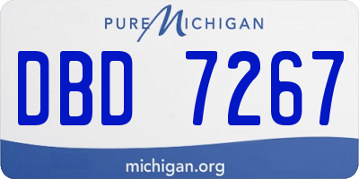 MI license plate DBD7267