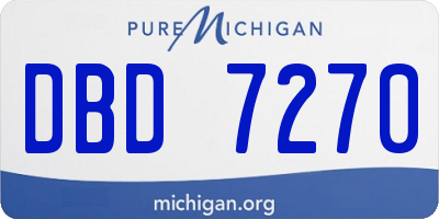 MI license plate DBD7270