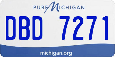 MI license plate DBD7271