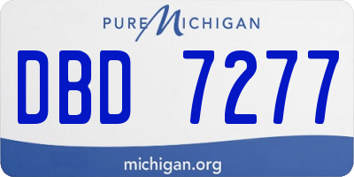 MI license plate DBD7277