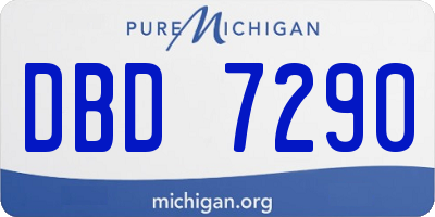MI license plate DBD7290
