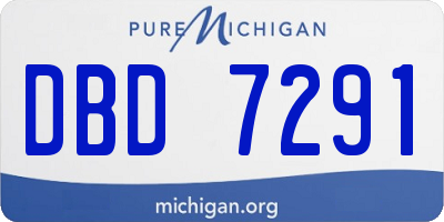 MI license plate DBD7291