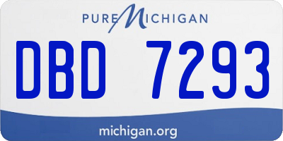 MI license plate DBD7293