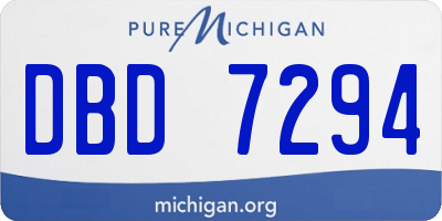 MI license plate DBD7294