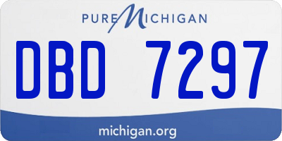 MI license plate DBD7297