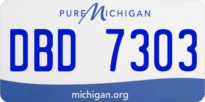 MI license plate DBD7303