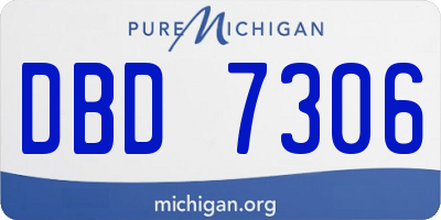 MI license plate DBD7306