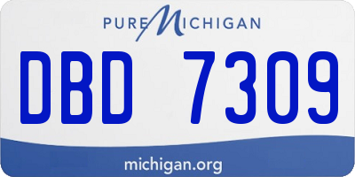 MI license plate DBD7309