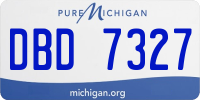 MI license plate DBD7327