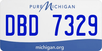 MI license plate DBD7329