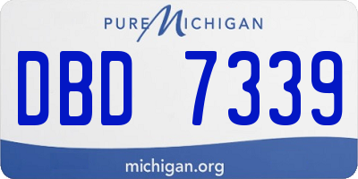 MI license plate DBD7339