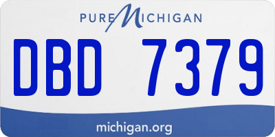 MI license plate DBD7379
