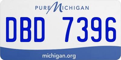 MI license plate DBD7396
