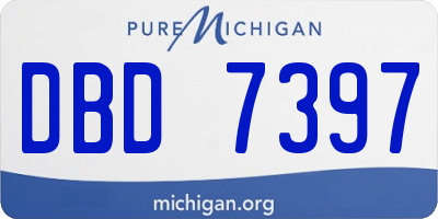 MI license plate DBD7397
