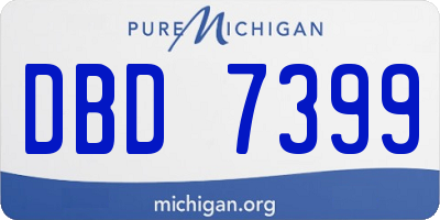 MI license plate DBD7399