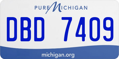 MI license plate DBD7409