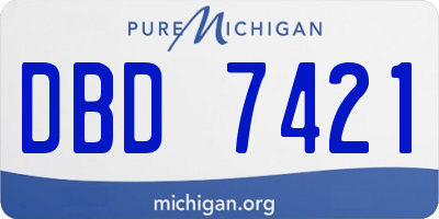 MI license plate DBD7421