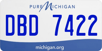 MI license plate DBD7422