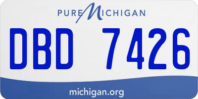 MI license plate DBD7426