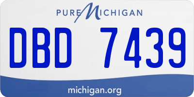 MI license plate DBD7439