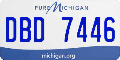 MI license plate DBD7446