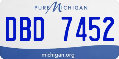 MI license plate DBD7452