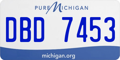 MI license plate DBD7453