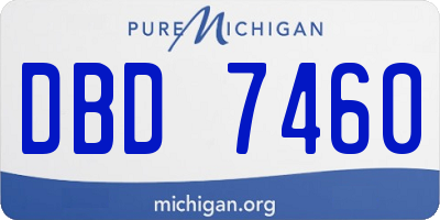 MI license plate DBD7460