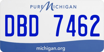 MI license plate DBD7462