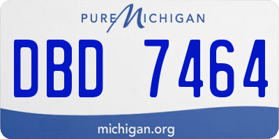 MI license plate DBD7464