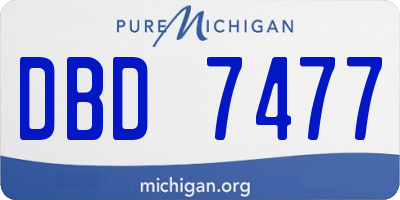 MI license plate DBD7477