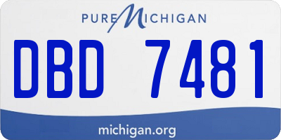 MI license plate DBD7481