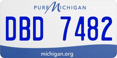 MI license plate DBD7482
