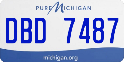 MI license plate DBD7487