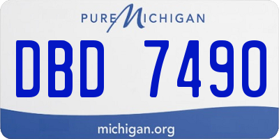 MI license plate DBD7490
