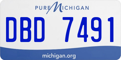 MI license plate DBD7491