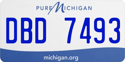 MI license plate DBD7493