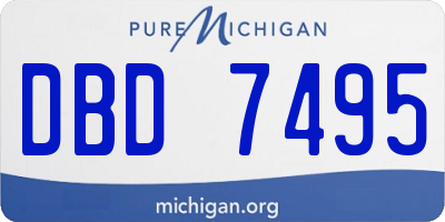 MI license plate DBD7495