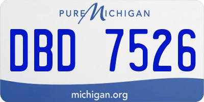 MI license plate DBD7526