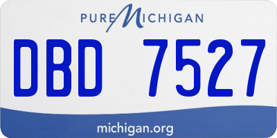 MI license plate DBD7527