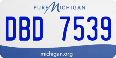 MI license plate DBD7539