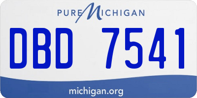 MI license plate DBD7541