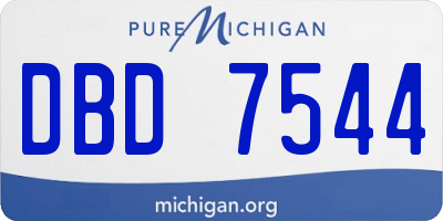 MI license plate DBD7544