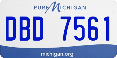 MI license plate DBD7561