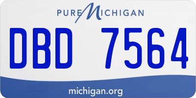 MI license plate DBD7564