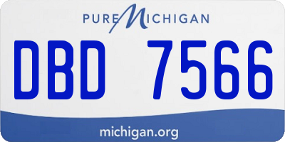 MI license plate DBD7566
