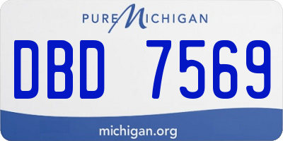 MI license plate DBD7569