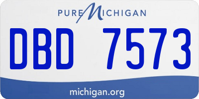 MI license plate DBD7573
